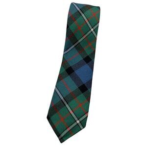 NEW LOCHCARRON  Men's 100% Wool Necktie LUXURY Green Blue Tartan W:3.4"